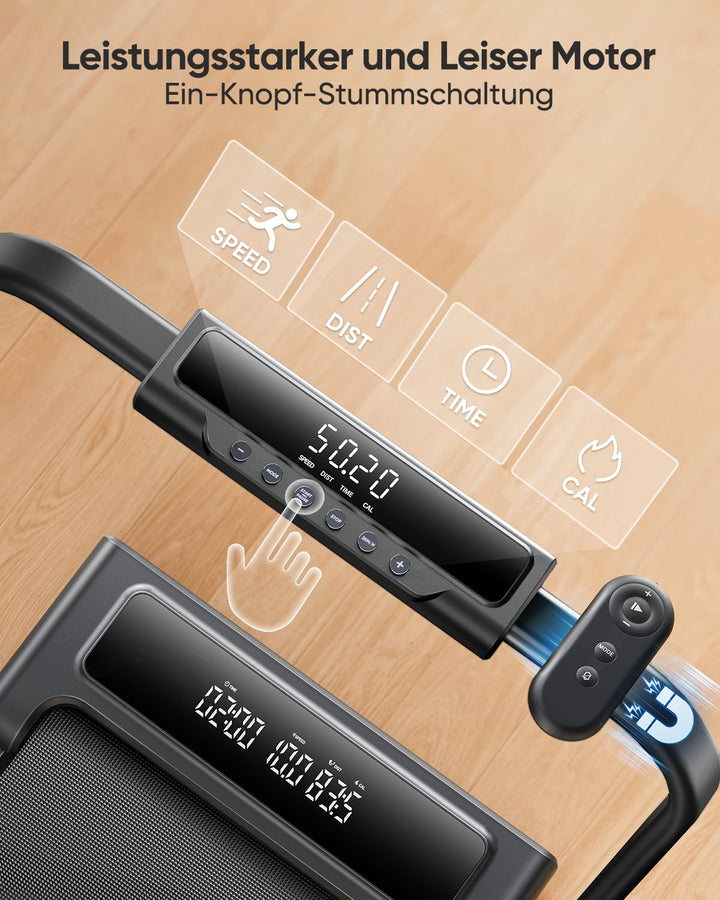 Laufband klappbar mit Neigung 9% bis 12 km/h 2.5 HP für Zuhause - Bild 4