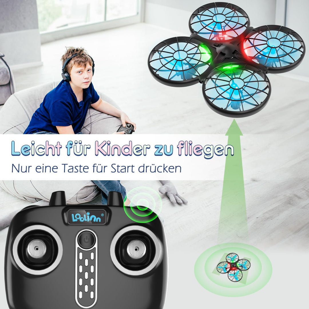 Kinder-Drohne Mini mit Antikollision und Handsteuerung Blau - Bild 6