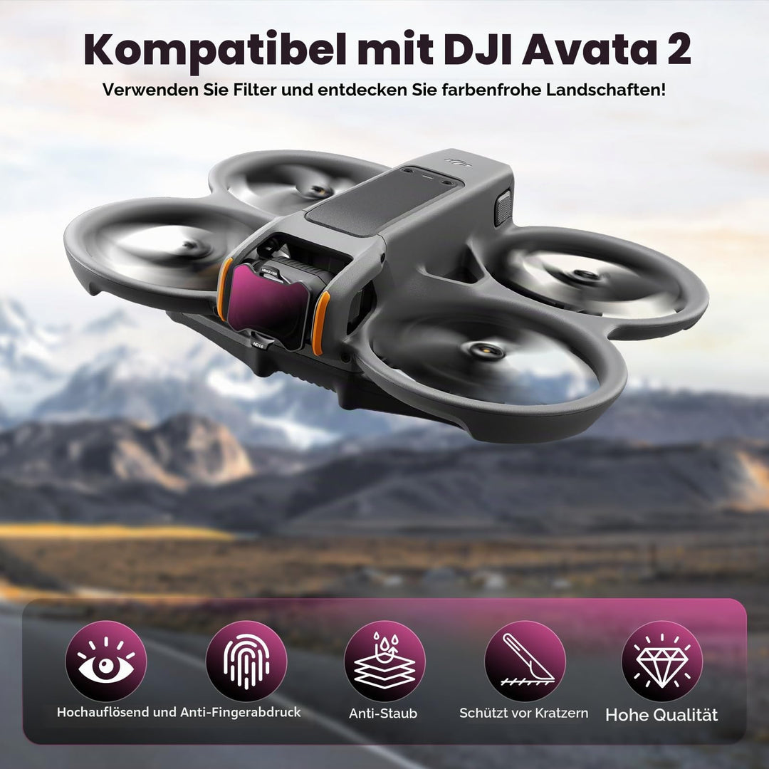 ND-Filter Set DJI Avata 2 CPL UV ND8-ND64 6er-Pack Drohne - Bild 2