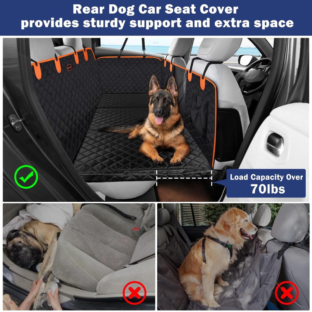 Hundedecke Auto Rücksitz wasserdicht mit Mesh-Fenster 132x63cm - Bild 7