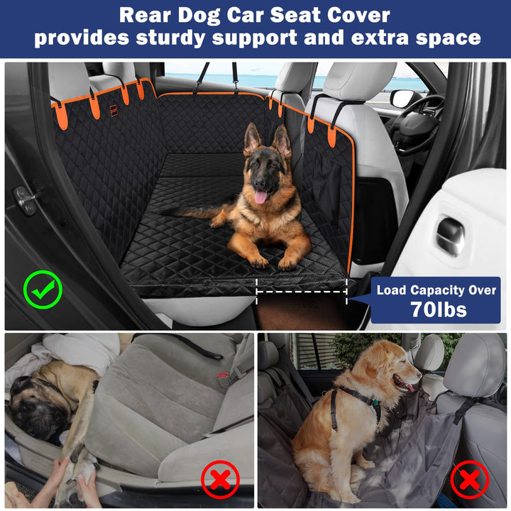 Hundedecke Auto Rücksitz wasserdicht mit Mesh-Fenster 132x63cm - Bild 7