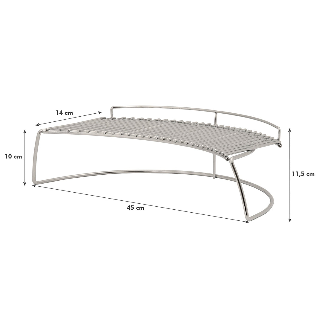 Warmhalterost Kugelgrill verchromt 45x14cm 2. Ebene 57cm Grills - Bild 3