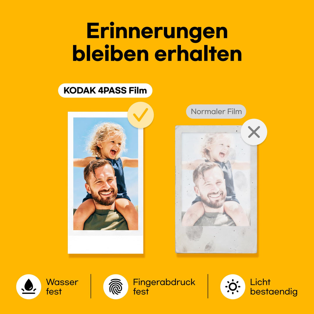 Sofortbildkamera 2-in-1 mit Fotodrucker 4PASS Bluetooth 38 Blatt Gelb - Bild 6