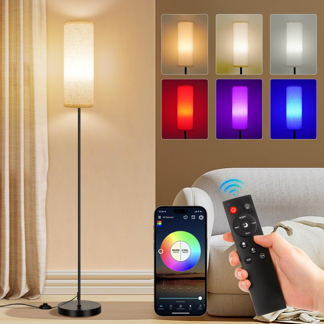 Stehlampe RGB dimmbar mit Fernbedienung App-Steuerung 170cm