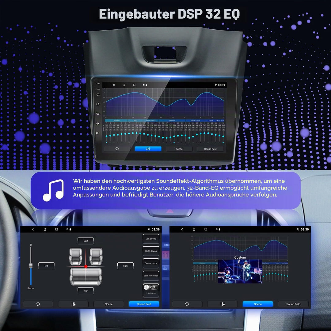 Autoradio Android 13 für Isuzu D-MAX 2012-2018 / MU-X 9 Zoll - Bild 8