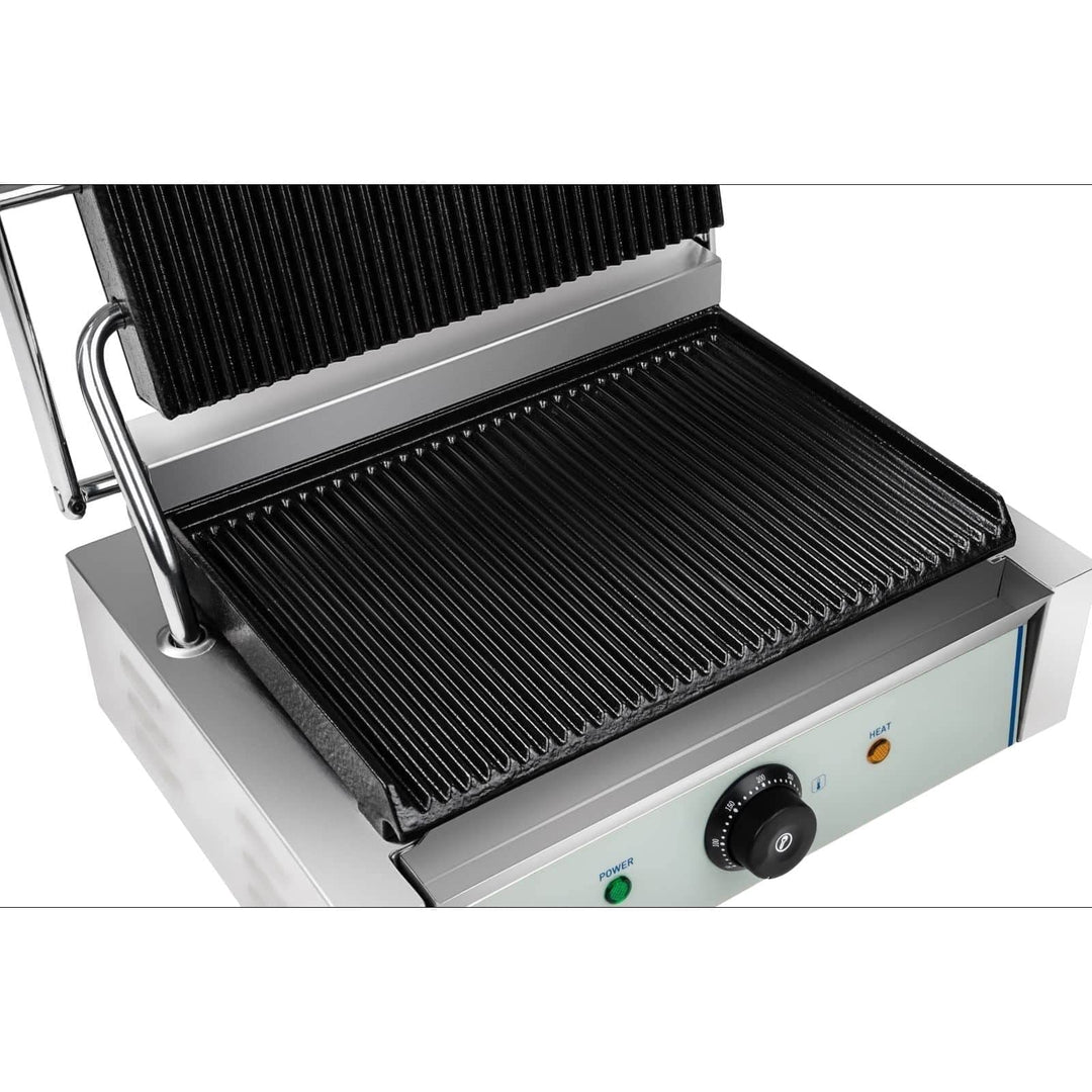 Kontaktgrill Elektrogrill 2200W Gusseisen mit Fettauffangschale - Bild 3