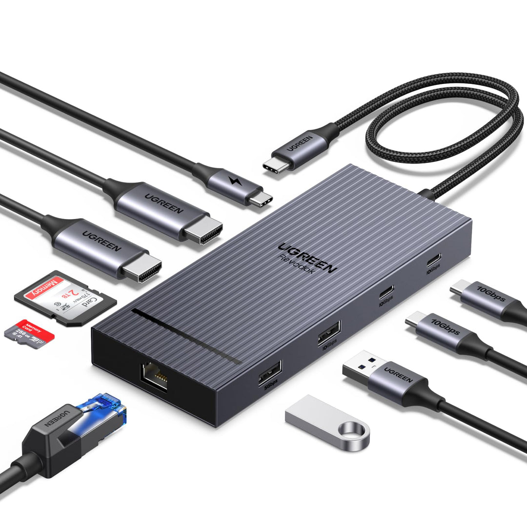 USB-C Docking Station Dual HDMI 4K@60Hz 10Gbps 100W PD