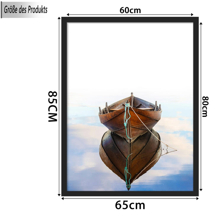 Bilderrahmen 60x80 cm Schwarz MDF mit Acrylglas 3er Set - Bild 4