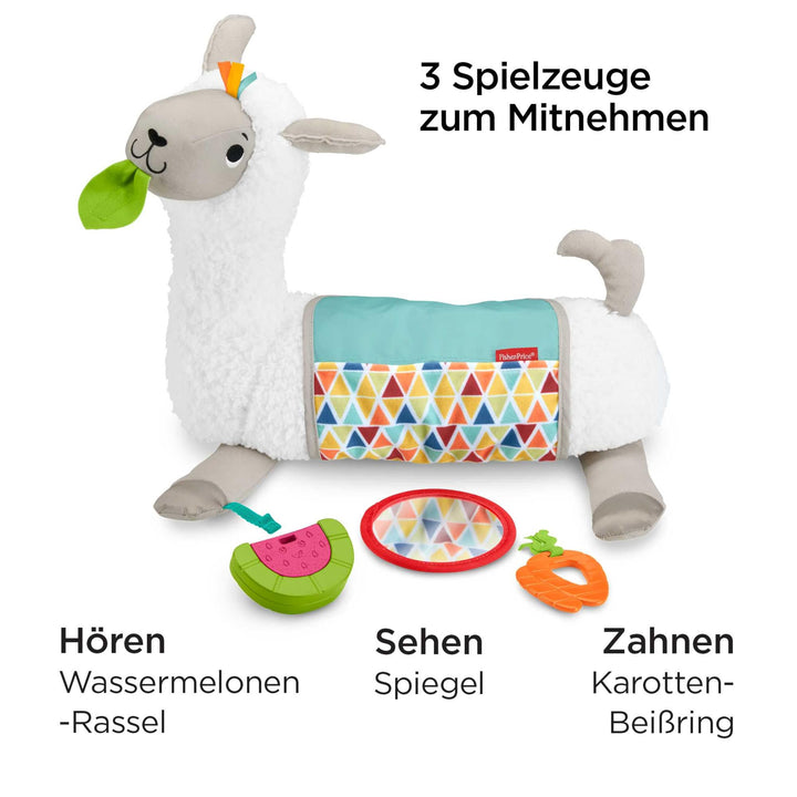 Spielkissen Bauchlage Lama 4-in-1 mit 3 Spielzeugen für Babys - Bild 3