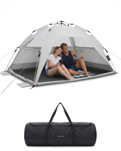 Strandmuschel UV80+ Quick-Up für 2 Personen mit Windschutz