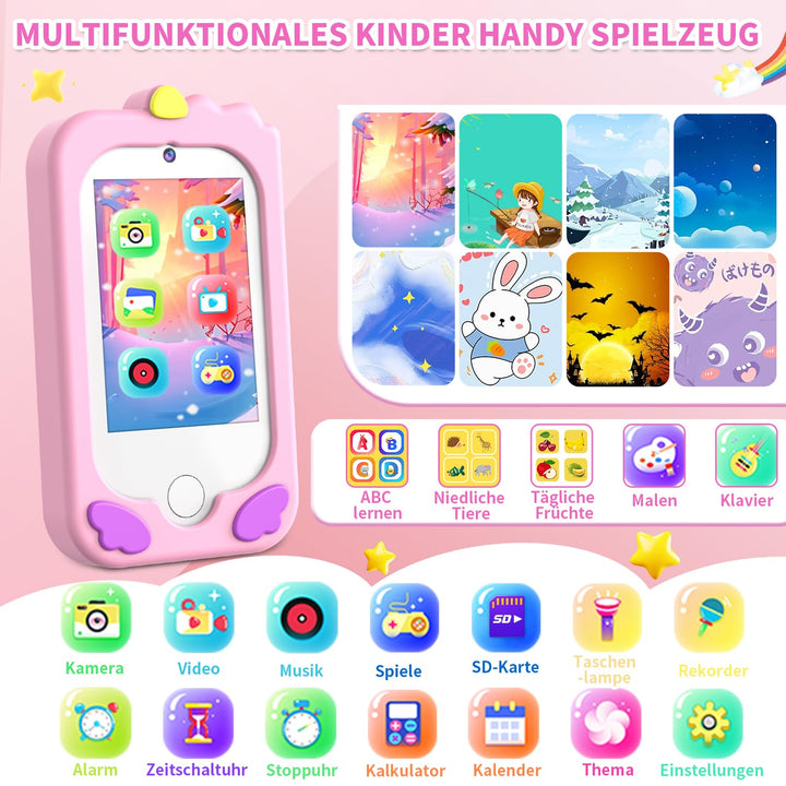Kinder-Smartphone Lernspielzeug 2,8" Touchscreen Dual-Kamera MP3 - Bild 2