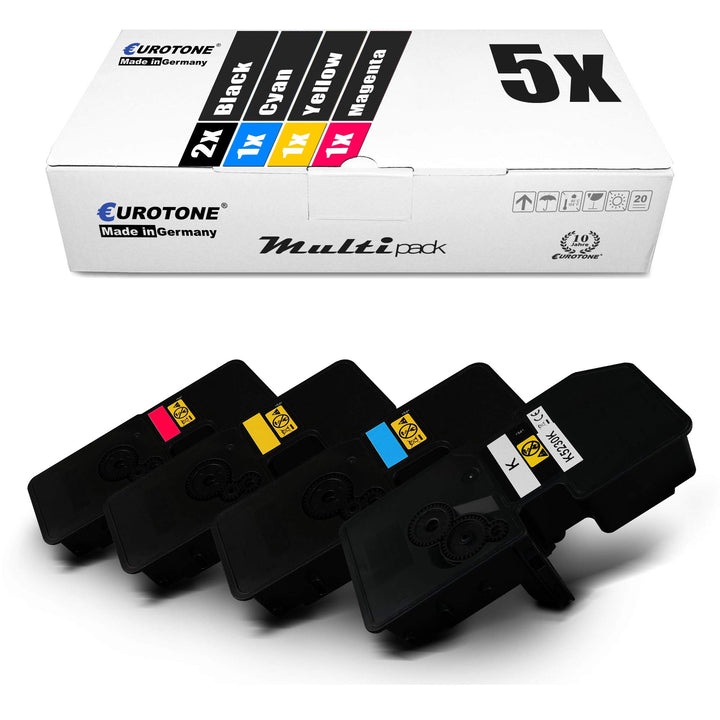 Toner-Set 5-teilig für Kyocera Ecosys M5526 P5026 TK-5240 BCMY