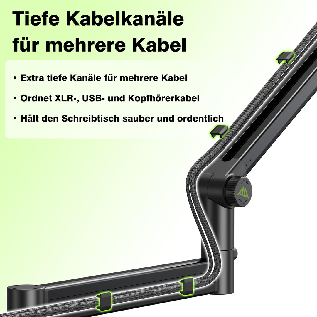 Mikrofonarm Low Profile Aluminium 780mm Reichweite 3kg Traglast - Bild 6
