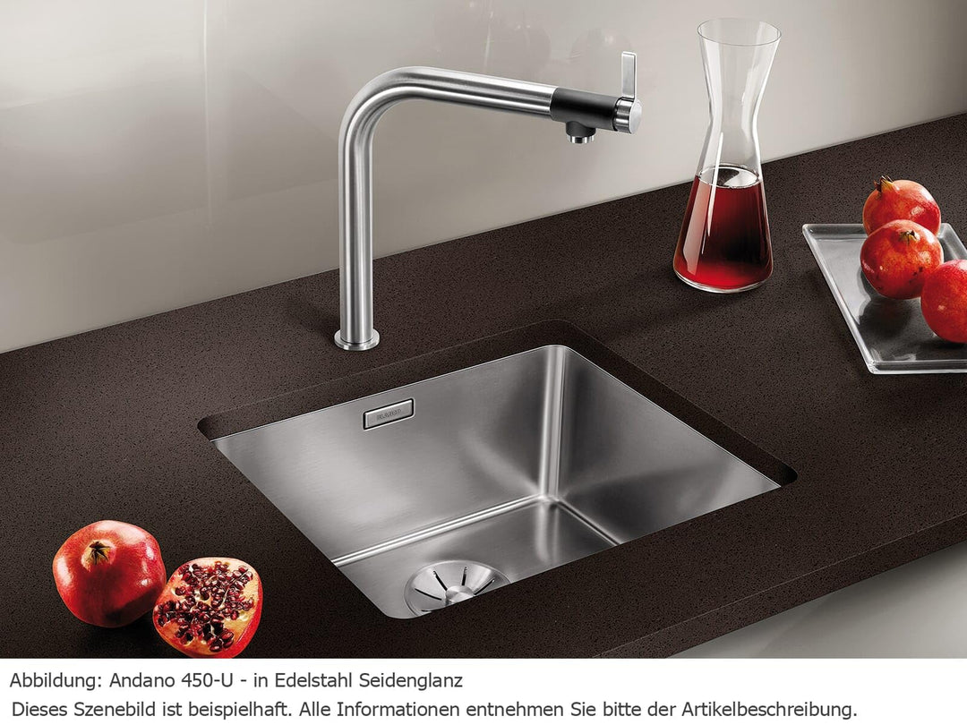 Unterbau-Spüle Edelstahl Seidenglanz 490x440mm mit InFino-Ablauf - Bild 2