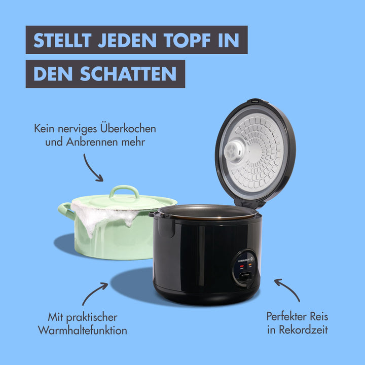 Reiskocher mit Keramikbeschichtung 1,2L Dampfgarer bis 6 Portionen - Bild 5