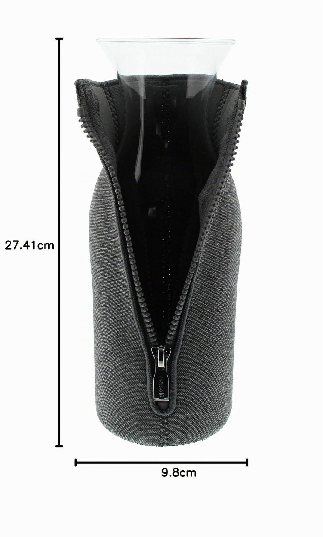 Kühlschrankkaraffe Borosilikat-Glas 1 Liter tropffrei mit Textilmantel - Bild 7