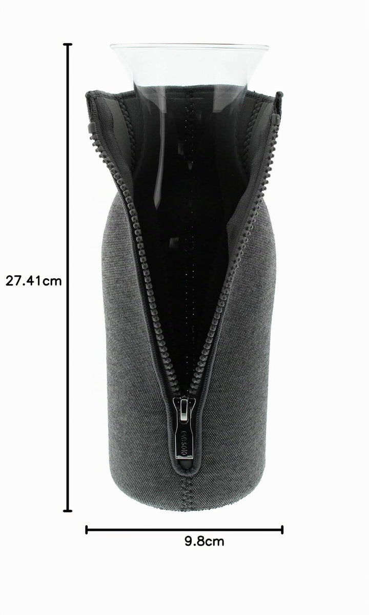 Kühlschrankkaraffe Borosilikat-Glas 1 Liter tropffrei mit Textilmantel - Bild 7