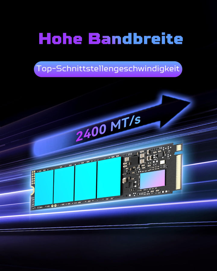 NVMe SSD M.2 2280 1TB PCIe 4.0 mit 7400 MB/s fuer PC, Laptop &amp; PS5 - Bild 5