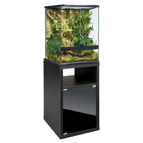 Terrarienschrank schwarz mit Glastüren 45x45x70 cm