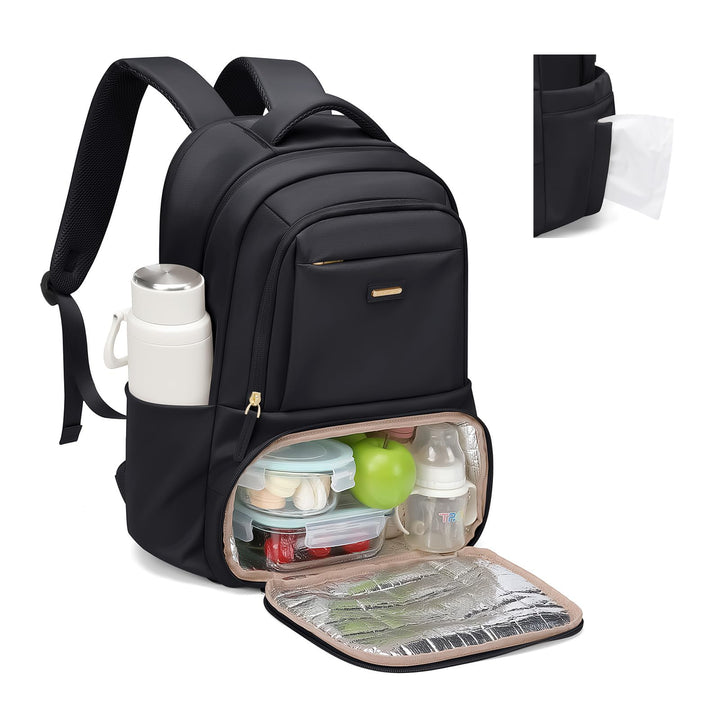 Rucksack mit Kühlfach 16 Zoll Laptop Polyester Schwarz für Arbeit Schule