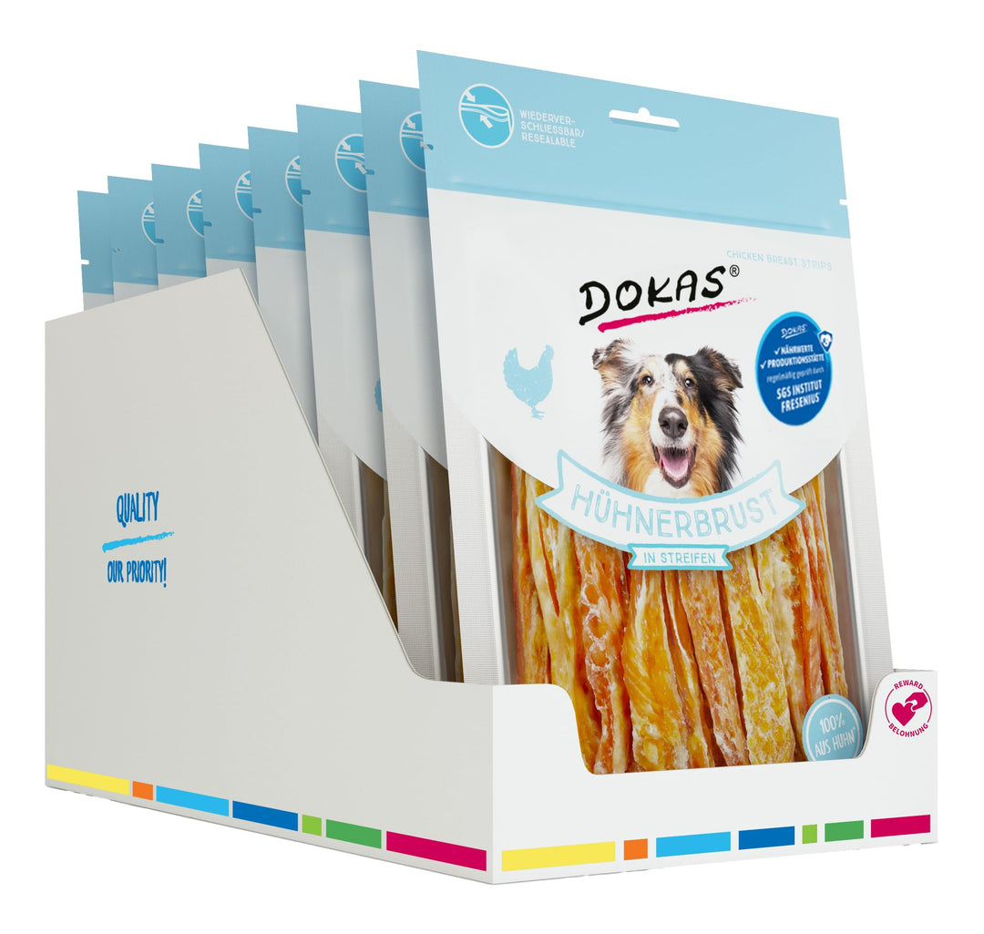 Hundesnack Hühnerbruststreifen luftgetrocknet getreidefrei 8x 250 g - Bild 2