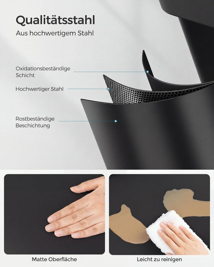 Treteimer 3-fach Mülltrennung Stahl 3x15L für Küche - Bild 6