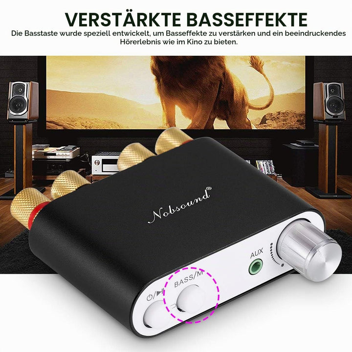 Mini Stereo Verstärker Bluetooth 5.0 50W+50W HiFi mit Netzteil - Bild 6