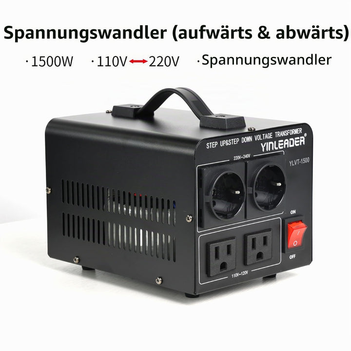 Spannungswandler 1500W Ringkern 110V/220V bidirektional für Heimgebrauch - Bild 3