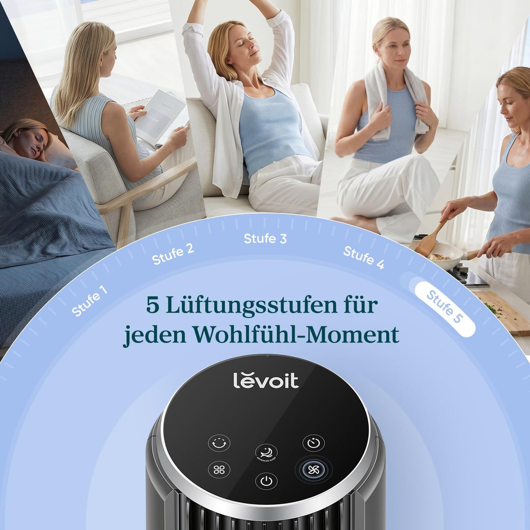 Turmventilator oszillierend 92 cm mit Schlafmodus und 20 dB leise - Bild 6