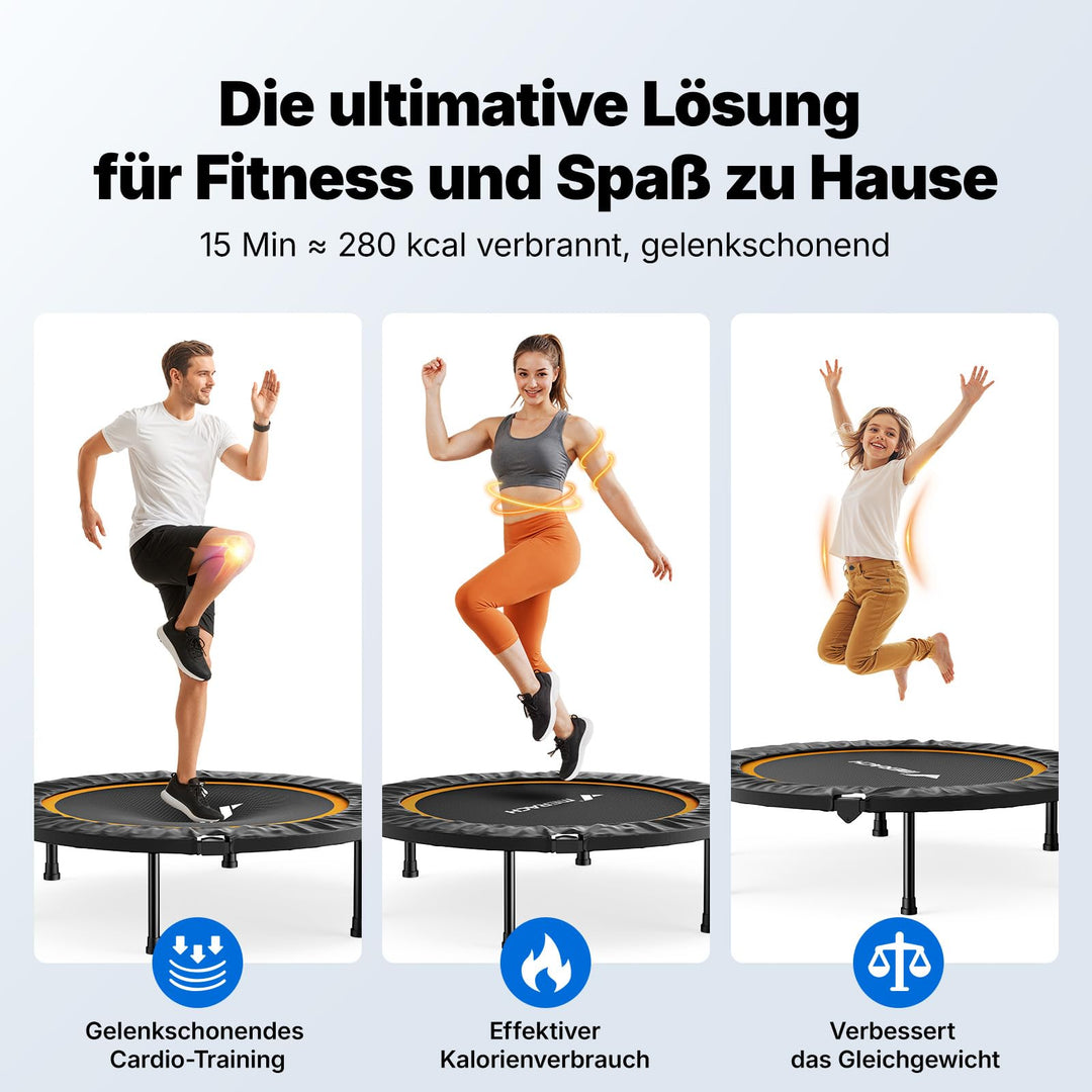 Fitness Trampolin faltbar 102/122 cm bis 150 kg leise - Bild 6