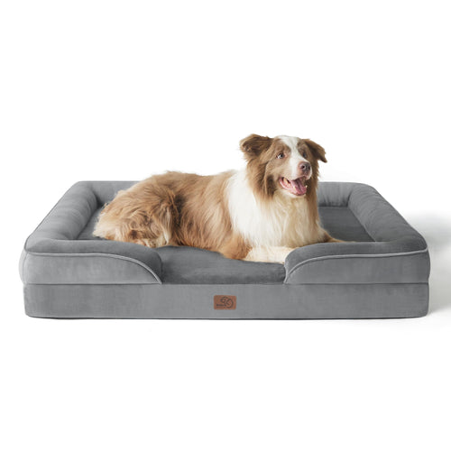 Orthopädisches Hundebett mit Kistenschaum 97x71cm Grau