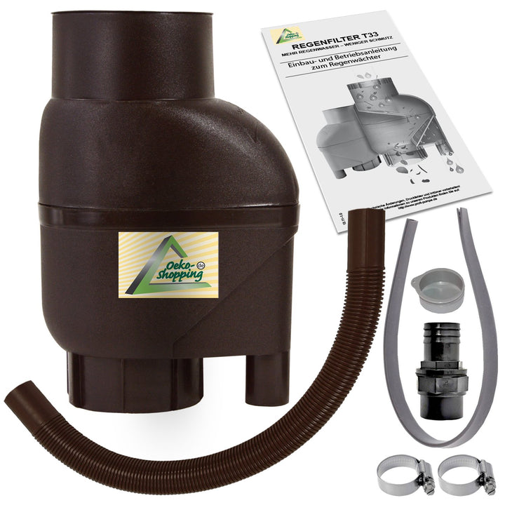 Regentonne 330 Liter Sandstein mit Fallrohrfilter und Wasserhahn - Bild 5