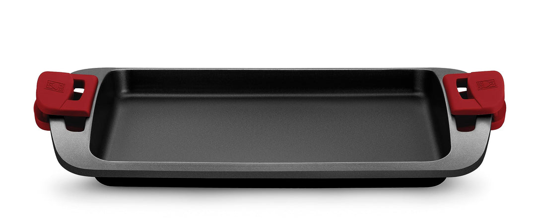 Grillplatte glatt Aluminiumguss 40 cm Induktion Antihaft - Bild 2