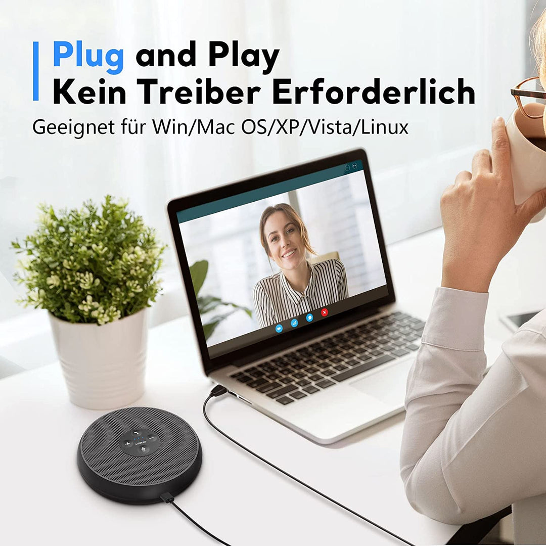 Konferenz-Lautsprecher USB mit Mikrofon für 1–4 Personen - Bild 3