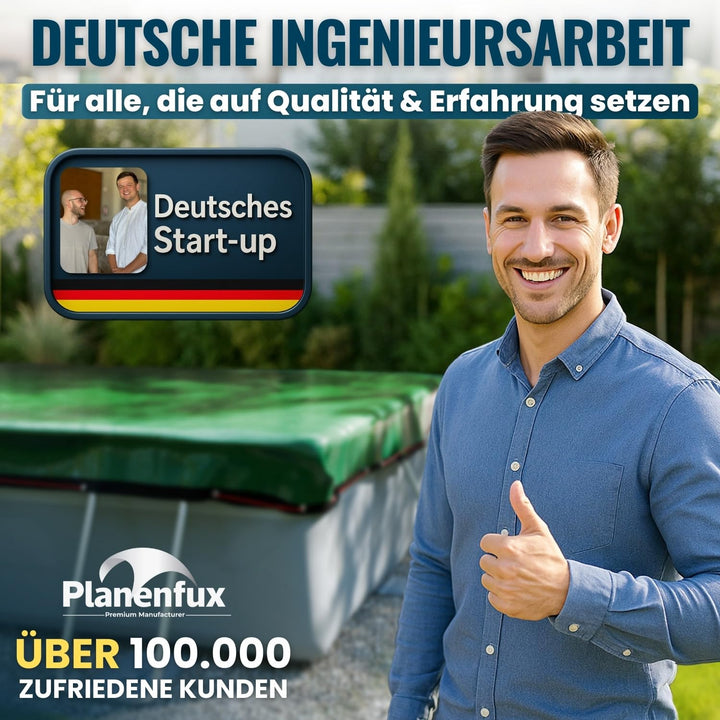 Poolabdeckung rechteckig 400x200 cm Solar 2-in-1 UV-beständig - Bild 8