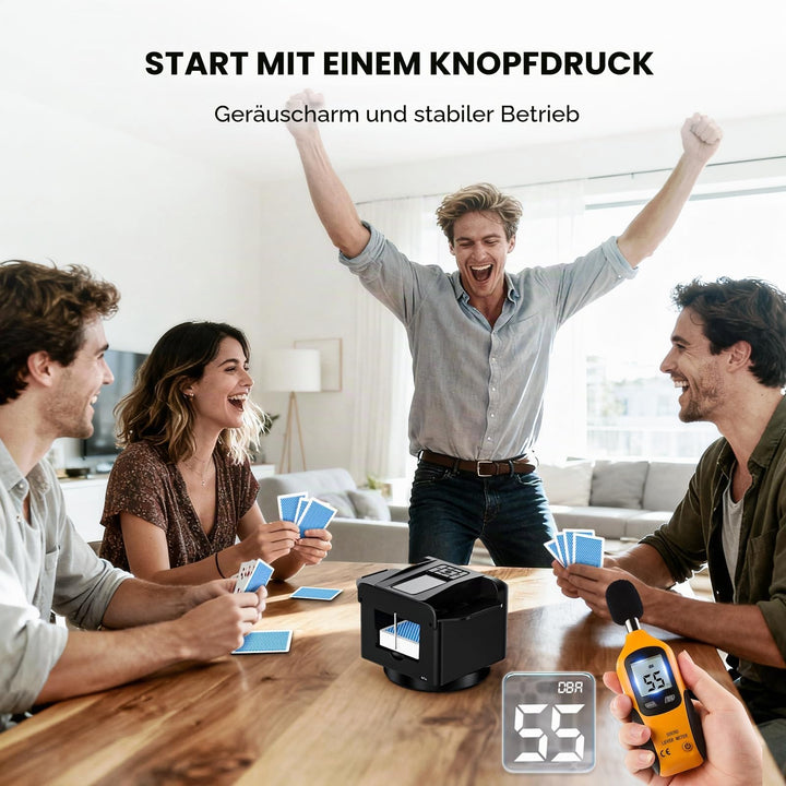 Kartenmischmaschine automatisch 2-in-1 mit 4 Fernbedienungen fuer bis zu 12 Spieler - Bild 8