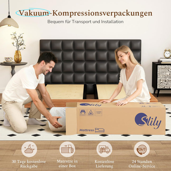 Federkernmatratze 180x200 H3 7-Zonen mit Memoryschaum 30cm hoch - Bild 7