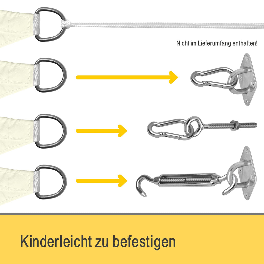 Sonnensegel Dreieckig Wasserabweisend PES mit UV-Schutz für Terrasse - Bild 8