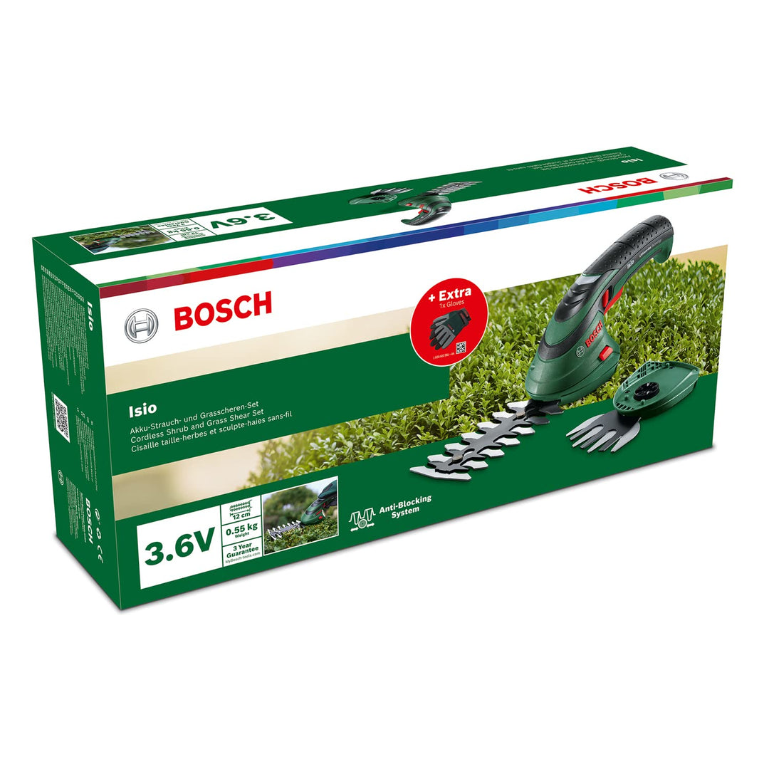 Akku-Gras- und Strauchschere 3,6V Set mit Grasscherblatt und Handschuhen - Bild 7