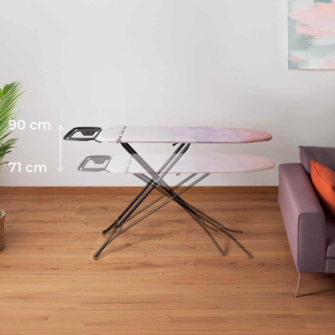 Bügelbrett kompakt 114x33 cm höhenverstellbar Titan-Bezug TÜV - Bild 2