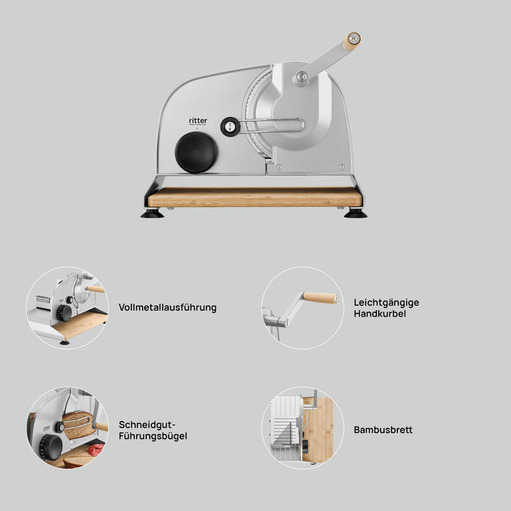 Manueller Allesschneider mit Wellenschliffmesser, stufenlos 0–20 mm - Bild 3