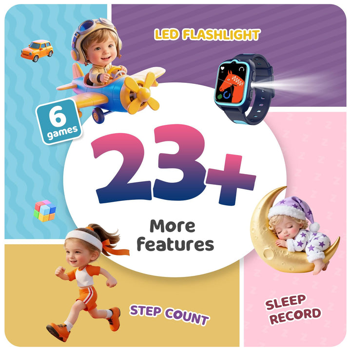 Kinder-Smartwatch 4G GPS SOS-Notruf Videoanruf Touchscreen Rosa - Bild 5