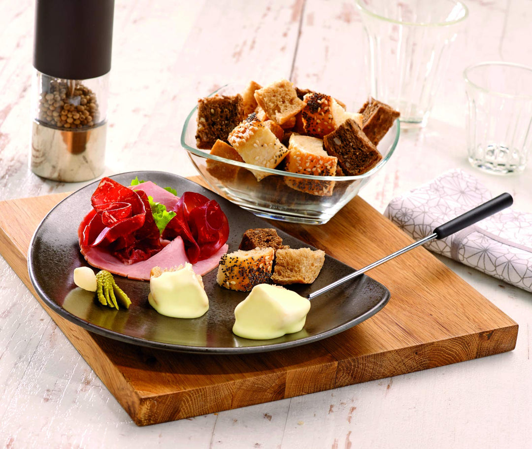 Elektrisches Fondue-Set 8 Personen mit Drehplatte antihaftbeschichtet - Bild 8