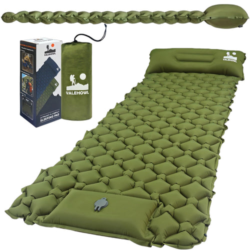 Isomatte aufblasbar Camping 800g ultraleicht R-Wert 3,0 mit Fusspumpe