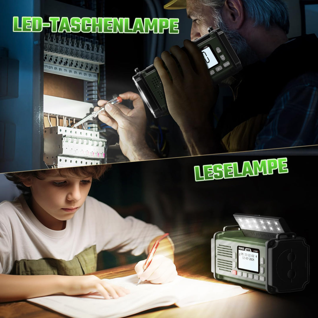 Solar Kurbelradio DAB+/FM mit 10000mAh Akku und Bluetooth - Bild 6