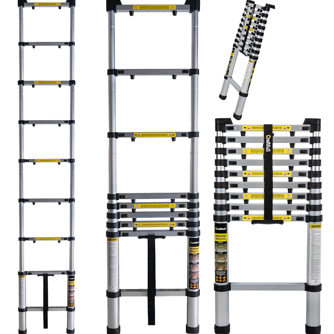 Teleskopleiter Aluminium 2 m ausziehbar bis 150 kg belastbar