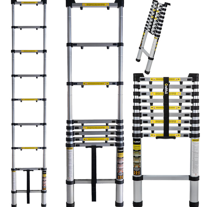 Teleskopleiter Aluminium 2 m ausziehbar bis 150 kg belastbar