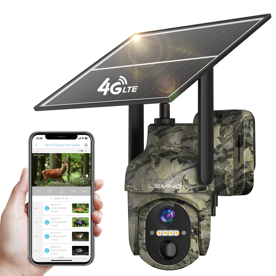 Solar Wildkamera 4G LTE 2K mit Farbnachtsicht und PIR-Sensor