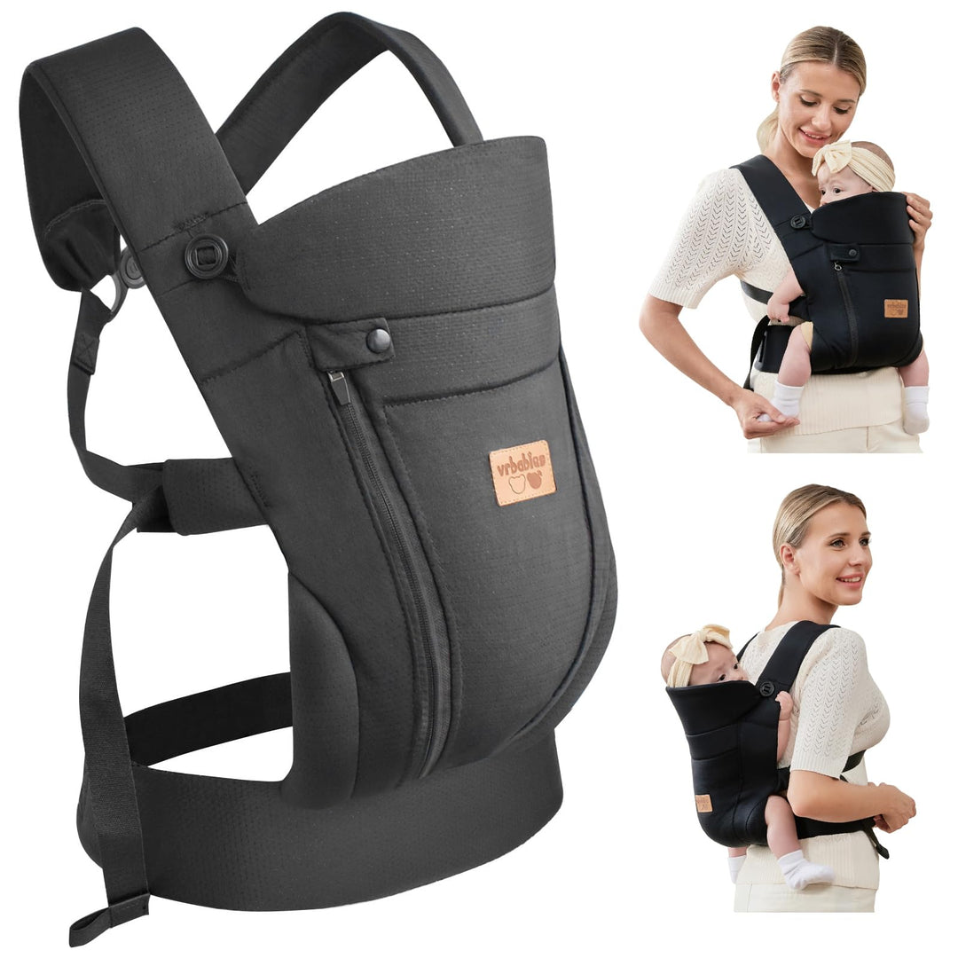 Babytrage ab Geburt 4-15 kg atmungsaktiv 3D-Mesh 4 Tragepositionen