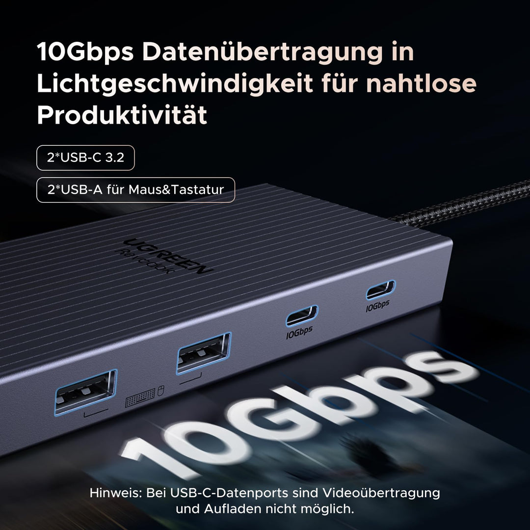 Docking Station Dual Monitor 4K USB-C mit 100W PD &amp; Gigabit-Ethernet - Bild 5